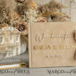 Capture Eternal Moments with a Velvet Beige Wedding Guest Book Embellished in Gold