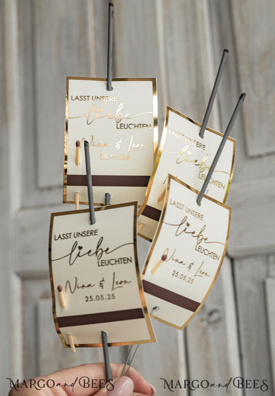 Sparkler Labels: Personalized Wedding Sparkler Tags For Wedding, Party, Anniversary or Engagement