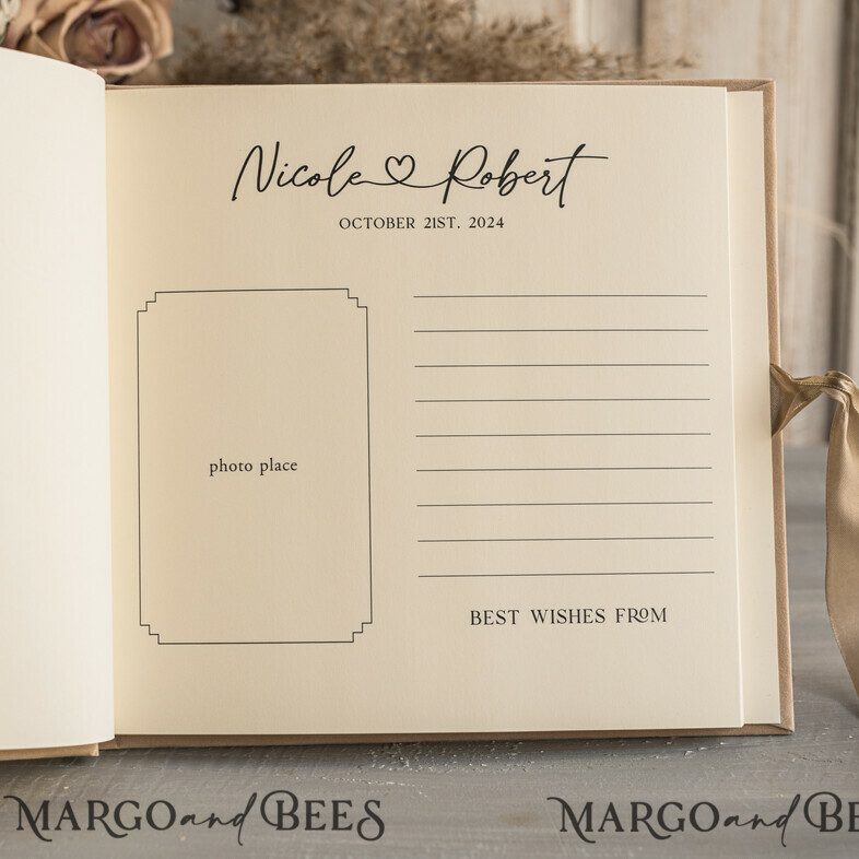 Beige gold Velvet Set Card Box with lock & Polaroid Guestbook & Cards gifts Sign instax instruction sign combo and pens set, fall Wedding Card Box with Lid Instant Instax Guestbook Wedding Money Box Sing Guestbook Set