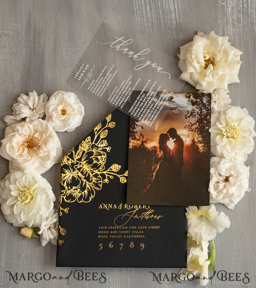 Elegant Wedding Thank You Cards: Terracotta, Plexi, Gold, and Velvet Designs