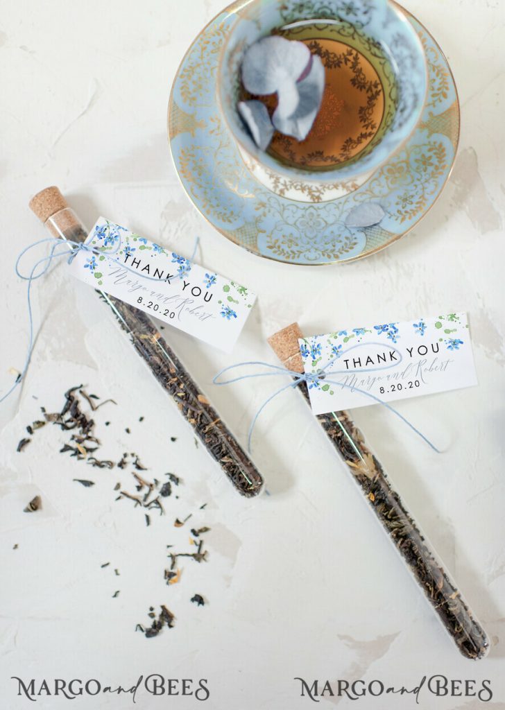 wedding favor ideas, personalized tea / coffee bags