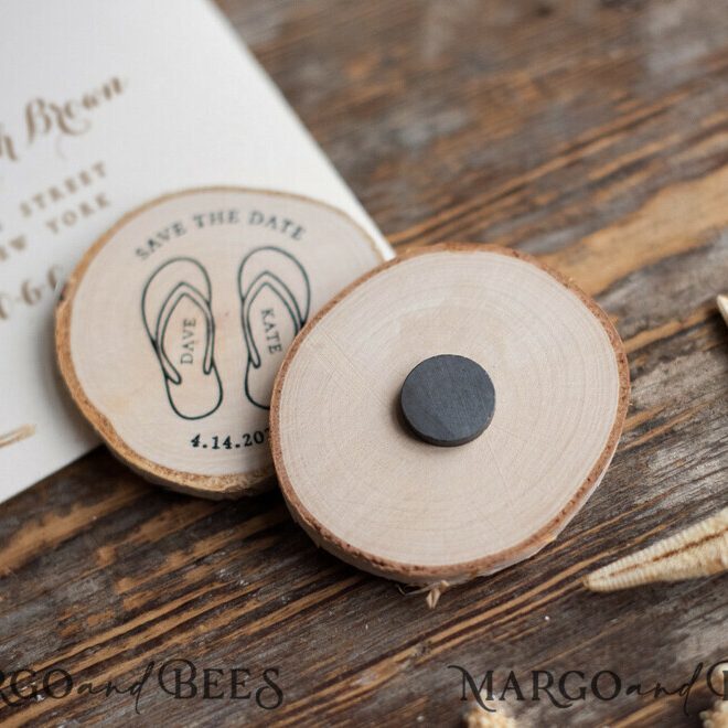 Personalised Beach Save the Date Magnets and Card, Travel Rustic Wedding Save The Dates , Wedding Destination Save The Date Cards
