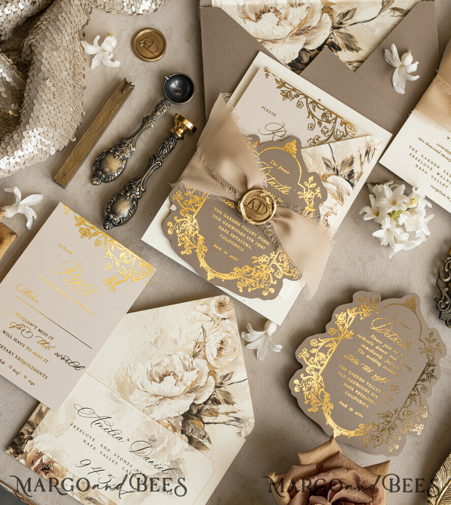 Introducing the 2025 Collection: Vintage Baroque Wedding Invitation Suite