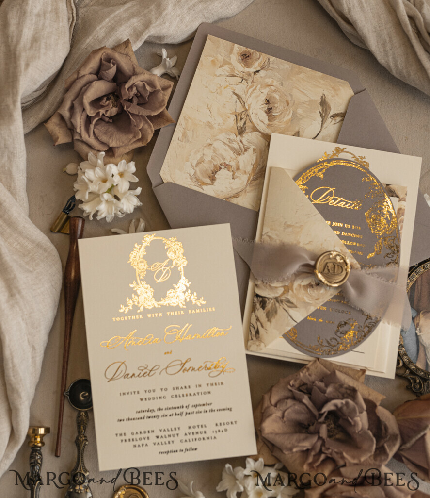 Vintage Baroque Wedding Invitation Suite: A Royal Affair