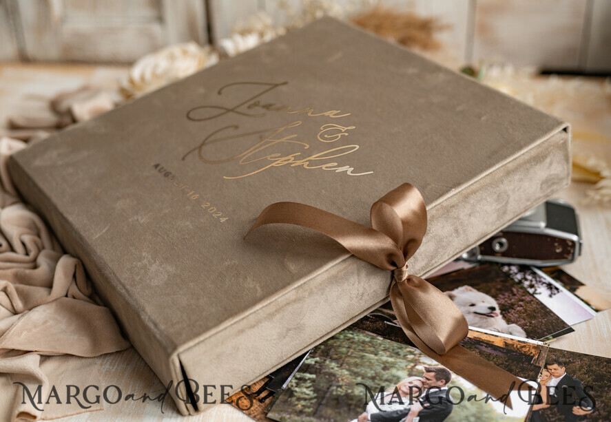 Large Velvet Wedding Slip-In Photo Album With SlipCase, Photo album black Sleeves for 500 4x6