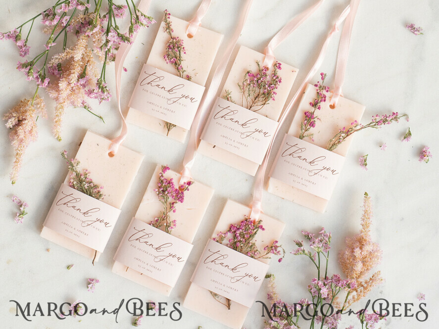 Thank You Favor gift Soy Scented wax Tablet favours with heather, Boho wedding air Freshener, Scented thank you Decoration, Baby shower favor gift, Rustic wedding favors idea