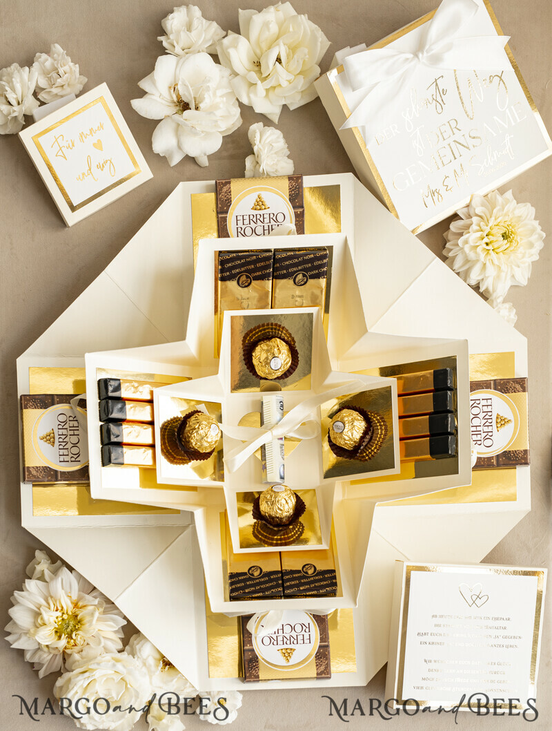 Personalisierte Hochzeits-Geschenkbox Geldgeschenk zur Hochzeit – Exploding Box als stilvolle und persönliche Überraschung