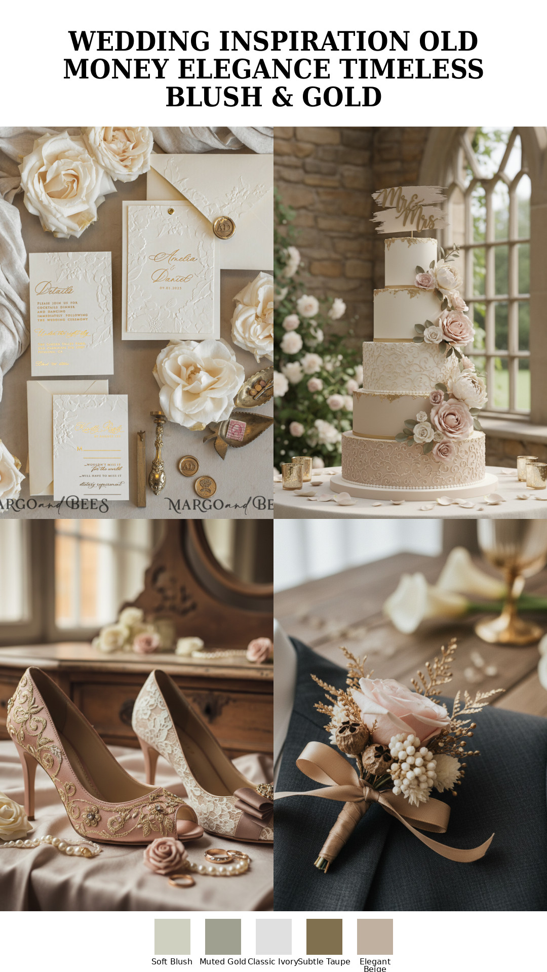 Wedding Inspiration Old Money Elegance Timeless Blush & Gold-0