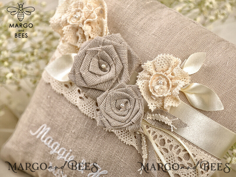 Custom Wedding Ring Box and Vintage Ring Pillow: The Perfect Ceremony Accessories for a Boho-inspired Wedding-3