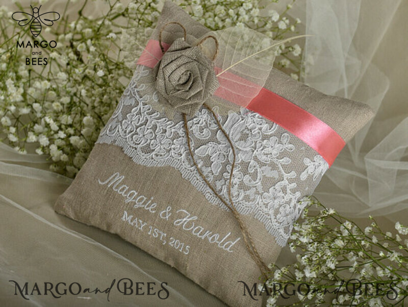 Custom Wedding Ring Box and Vintage Ring Pillow: The Perfect Ceremony Accessories for Your Special Day-3