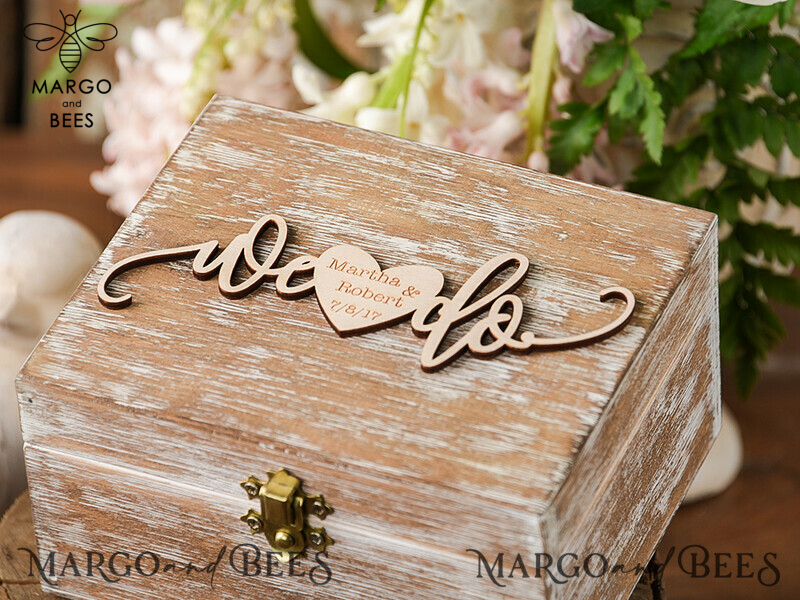 Handcrafted Wood Wedding Ring Box with Real Flowers in Resin for a Rustic and Luxurious Ceremony-2