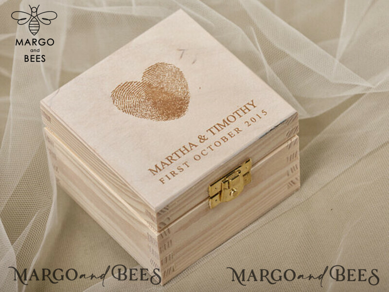 Handcrafted Personalized Wooden Wedding Ring Box with Real Flowers in Resin for Rustic and Luxury Wedding Bands-2