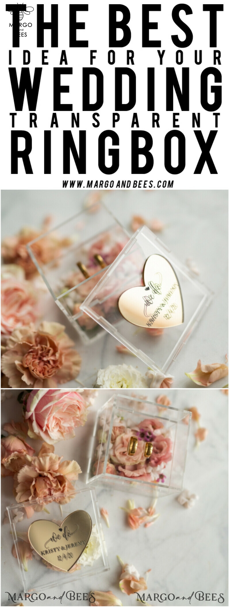 Luxury Gold ring box, rustic glam wedding ring box  • handmade ring bearer box • We Do luxury ring box-14