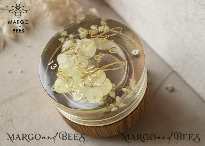 Handcrafted Epoxy Resin and Wood Wedding Ring Box for Ceremony: A Perfect Blend of Elegance and Nature
Boho Epoxy Wedding Ring Boxes: His and Hers, Uniquely Beautiful
Transparent Epoxy Double Ring Box for Wedding: A Symbol of Love in Clear View
Wood Resin Flowers Marriage Proposal Ring Box: A Whimsical Touch to Your Special Moment-27