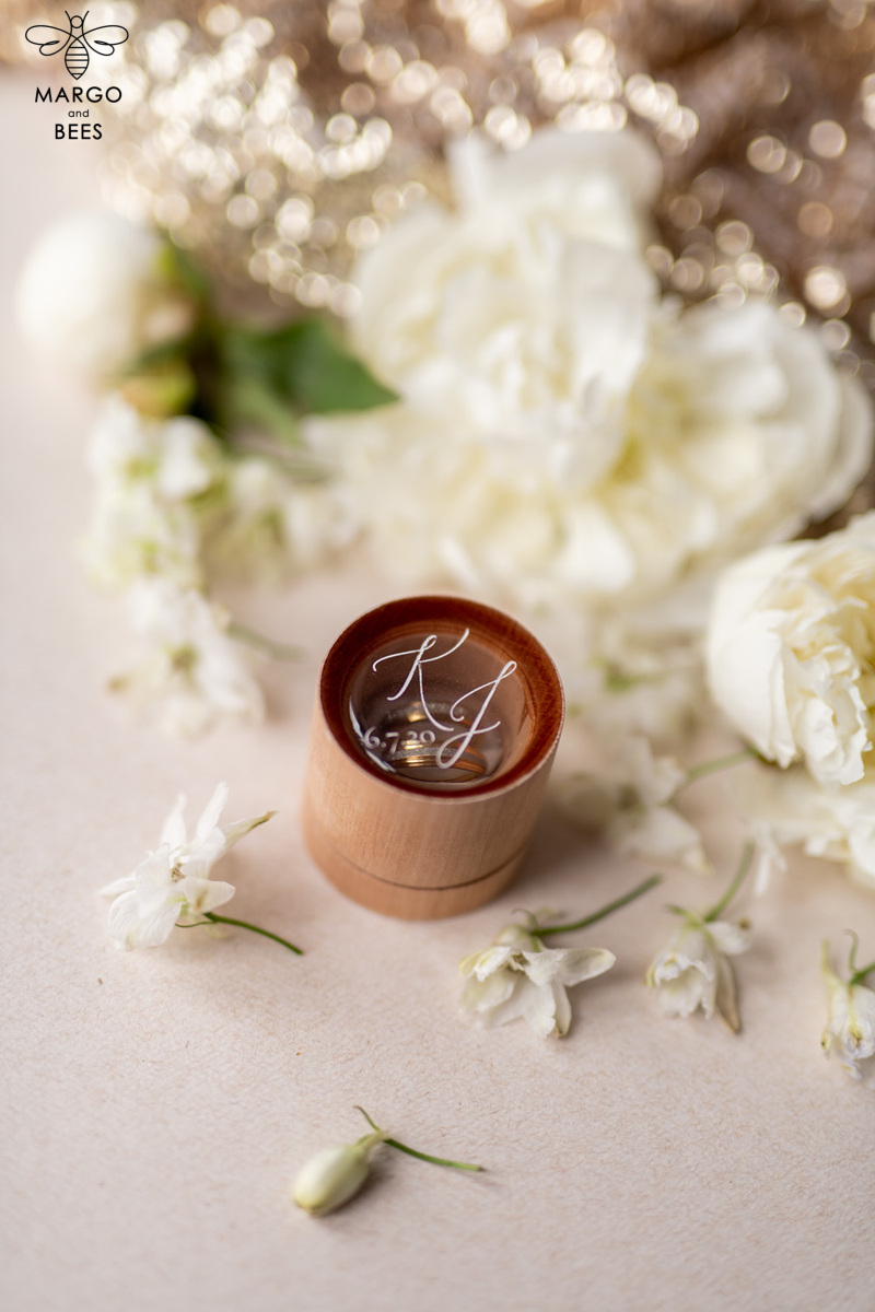 Handmade wedding ring box • Real Flowers ring bearer box • wood luxury ring box-10