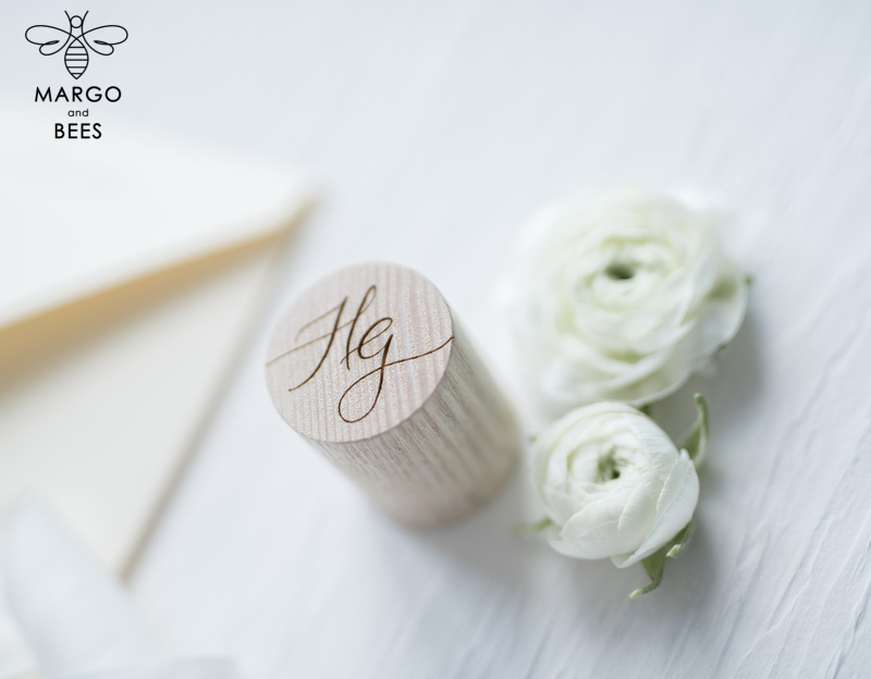 engraved wedding ring box  • personalised rustic ring box • real flowers in epoxy luxury ring box-6
