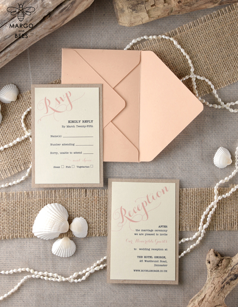 Beach Wedding invitations starfish burlap belly band  Wedding Invites destination wedding Cards with  pearls-5