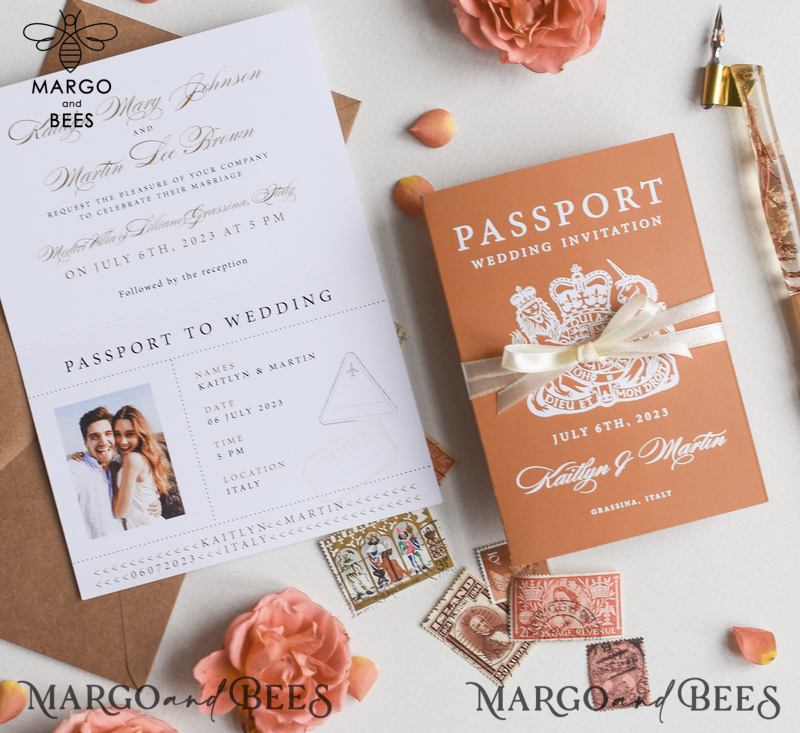 Terracotta Passport Wedding Invitation , Wedding Cards  Boarding Pass,  Passport Wedding Invitations  Abroad, Destination Wedding Invites, Travel Map Wedding Stationary-8