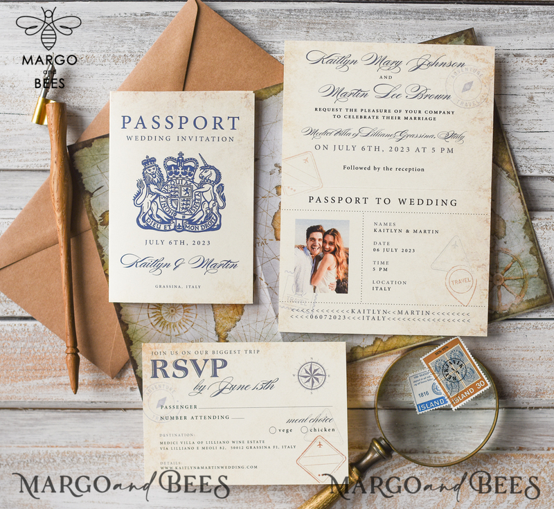  Luxury Passport Wedding Invitation , Rustic  Boarding Pass,  Passport Wedding Invitations  Abroad, Destination Wedding Invites, Travel Map Wedding Stationary-0