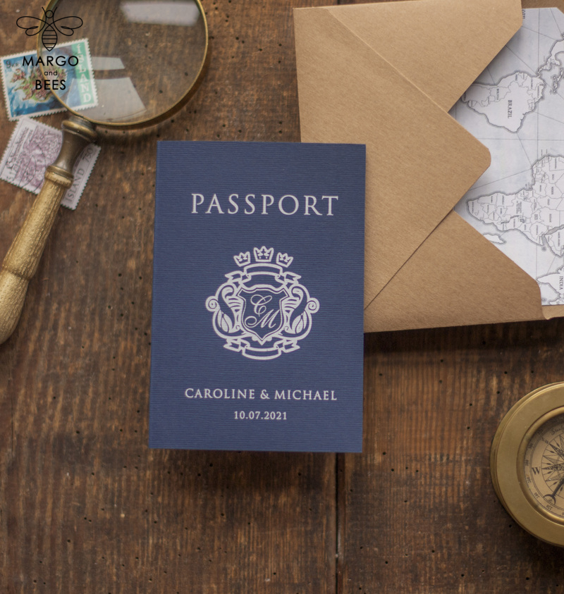 Passport  Wedding invitations suite  travel Wedding Invites air ticket  wedding Cards -3