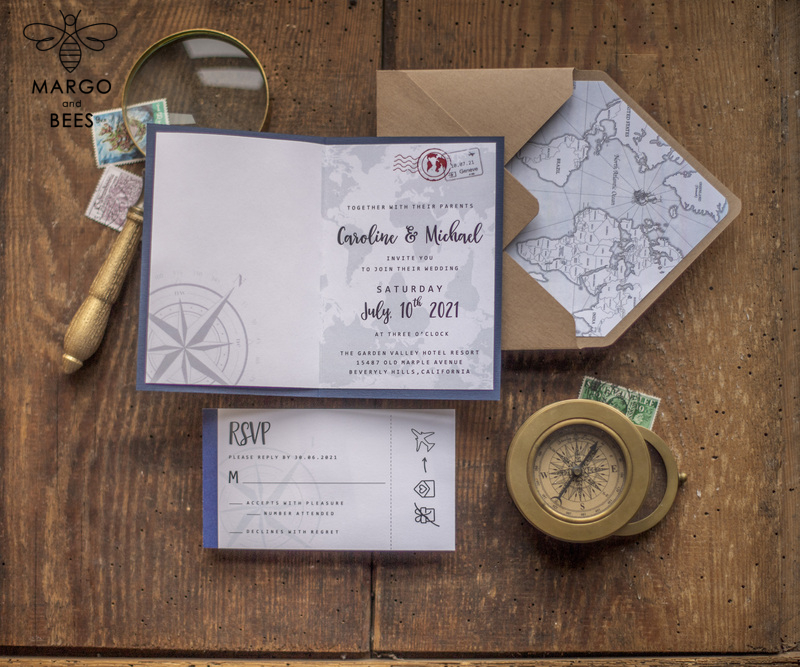 Passport  Wedding invitations suite  travel Wedding Invites air ticket  wedding Cards -5
