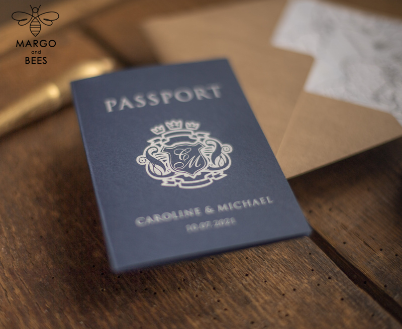 Passport  Wedding invitations suite  travel Wedding Invites air ticket  wedding Cards -7