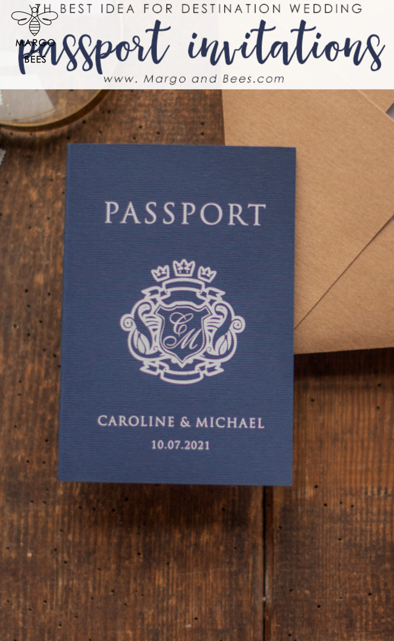 Passport  Wedding invitations suite  travel Wedding Invites air ticket  wedding Cards -9