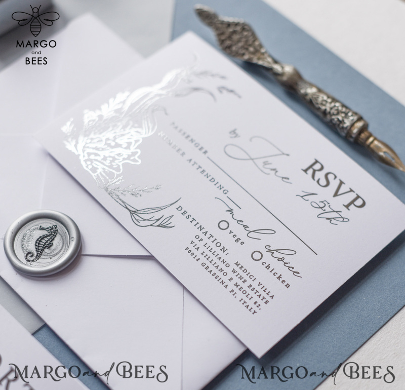 Wedding invitations custom colors, romantic beach destination invites-7