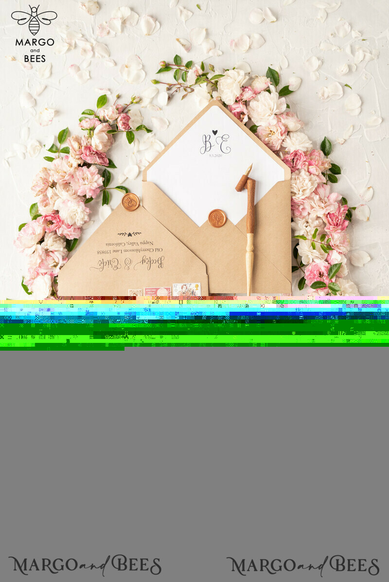 Vintage Wooden Wedding Invitations, Elegant Birch Heart Wedding Cards, Bespoke Eco Paper Wedding Invites, Handmade Wedding Stationery-7
