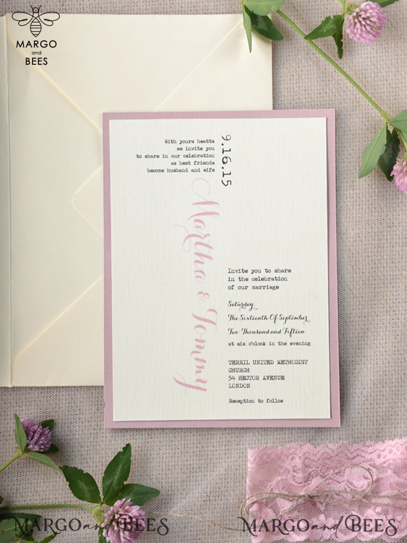 Modern Wedding Ivitations Cheap Stationery with Handmade Envelope -4