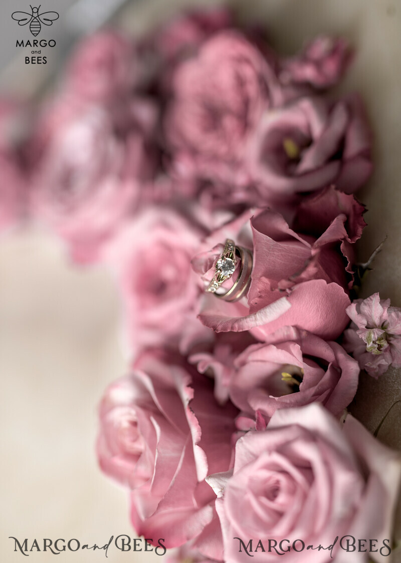Floral Vintage Wedding Invitations With Hand Dyed Ribbon, Minimalistic White Wedding Invites, Handmade Wedding Invitation Suite, Bespoke Pink Wedding Stationery-16