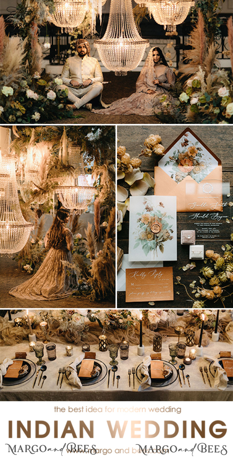 Luxury Terracotta Wedding Invitations, Glamour Copper Shimmer Wedding Invites, Elegant Acrylic Plexi Wedding Cards, Handmade Vintage Wedding Invitation Suite-4