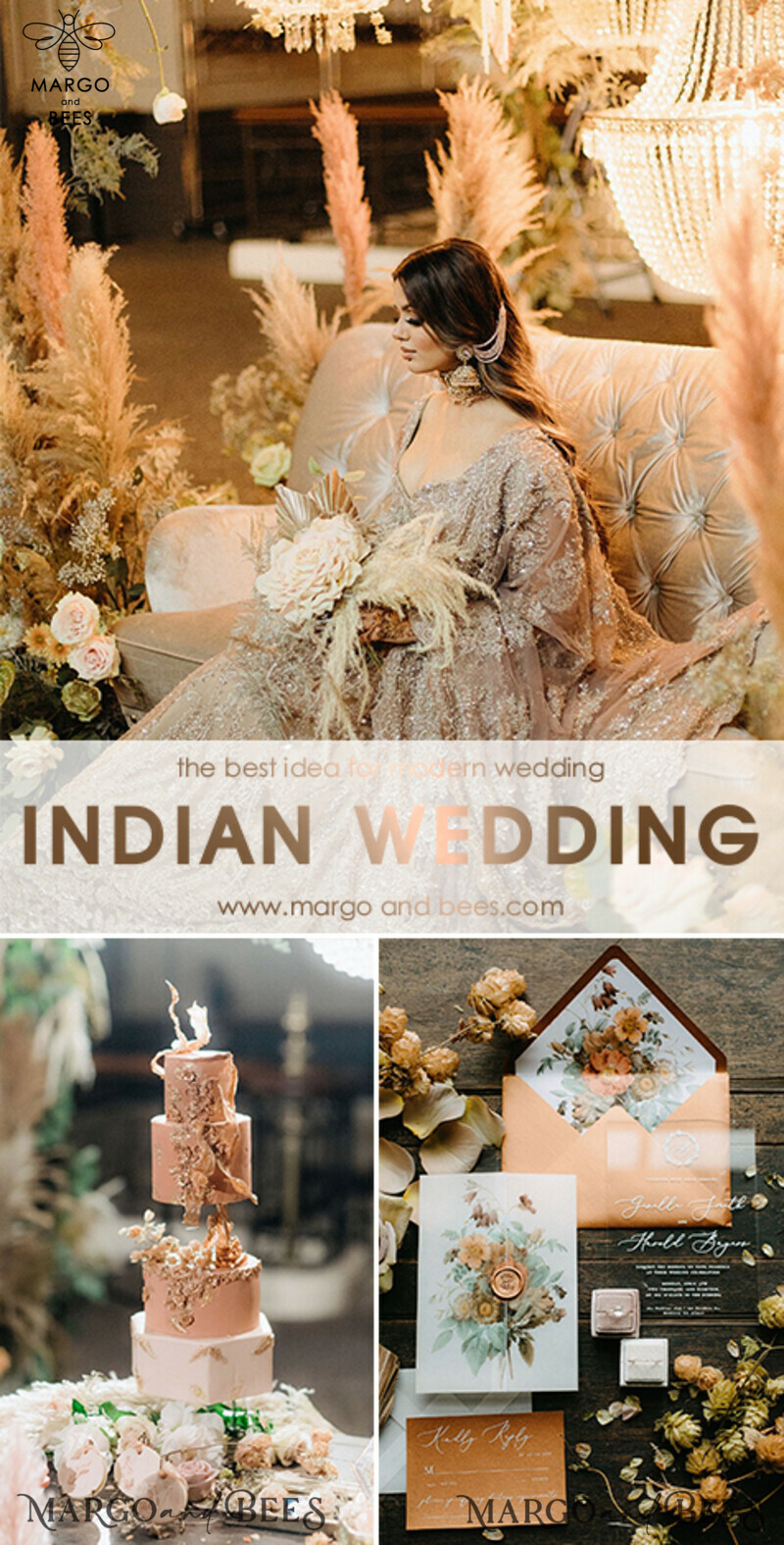 Exquisite Handmade Vintage Terracotta Wedding Invitation Suite with Glamourous Copper Shimmer and Elegant Acrylic Plexi Details-2
