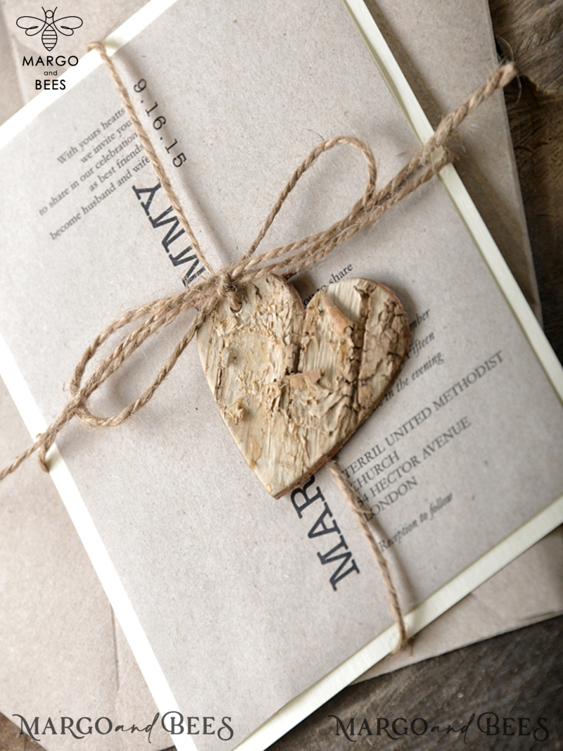 Recycled wedding invitations, eco paper wedding invitations, eco wedding invitations, eco paper, ecofriendly paper, recycled paper, handmade wedding invitations, affordable wedding invitations, cheap wedding invitations, burlap, burlap twine, ecru wedding invitations, ecru card, rustic wedding invitations, black lettering, wooden heart, rustic wedding, rustic wedding cards-1