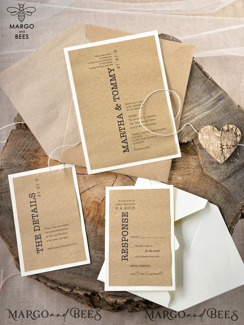 Recycled wedding invitations, eco paper wedding invitations, eco wedding invitations, eco paper, ecofriendly paper, recycled paper, handmade wedding invitations, affordable wedding invitations, cheap wedding invitations, white twine, white wedding invitations, white card, rustic wedding invitations, black lettering, wooden heart, rustic wedding, rustic wedding cards-8