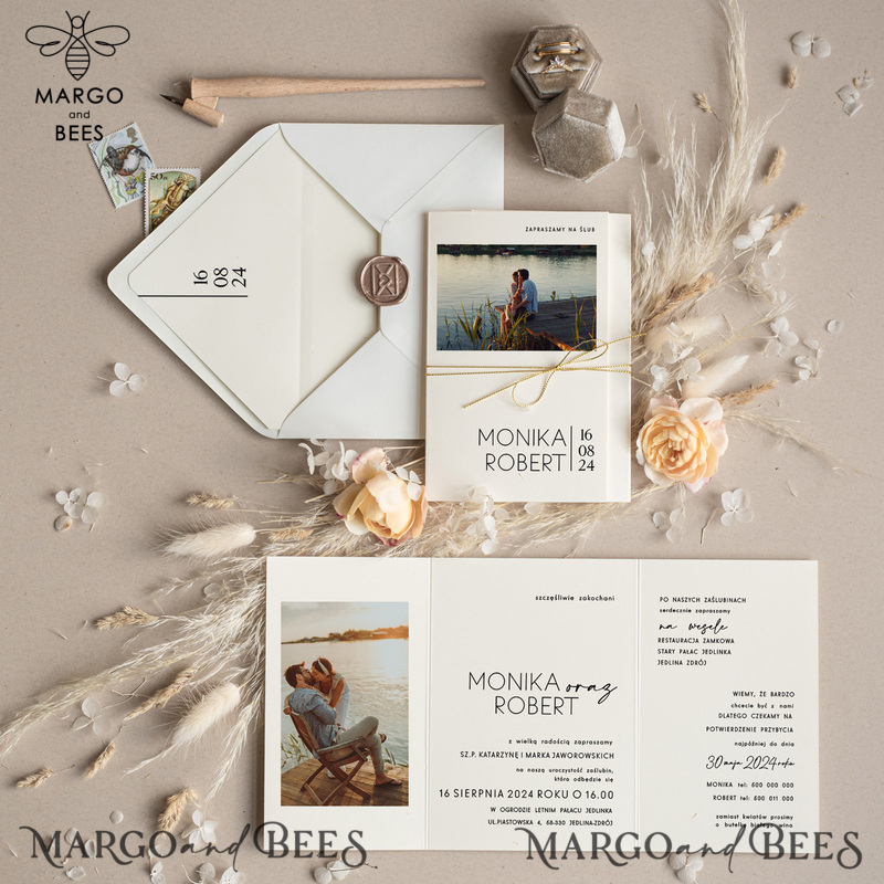 Modern Wedding invitations with photo,  photos on wedding invitations, Luxury wedding invitations , Snapshots Wedding Invitation Suite-2