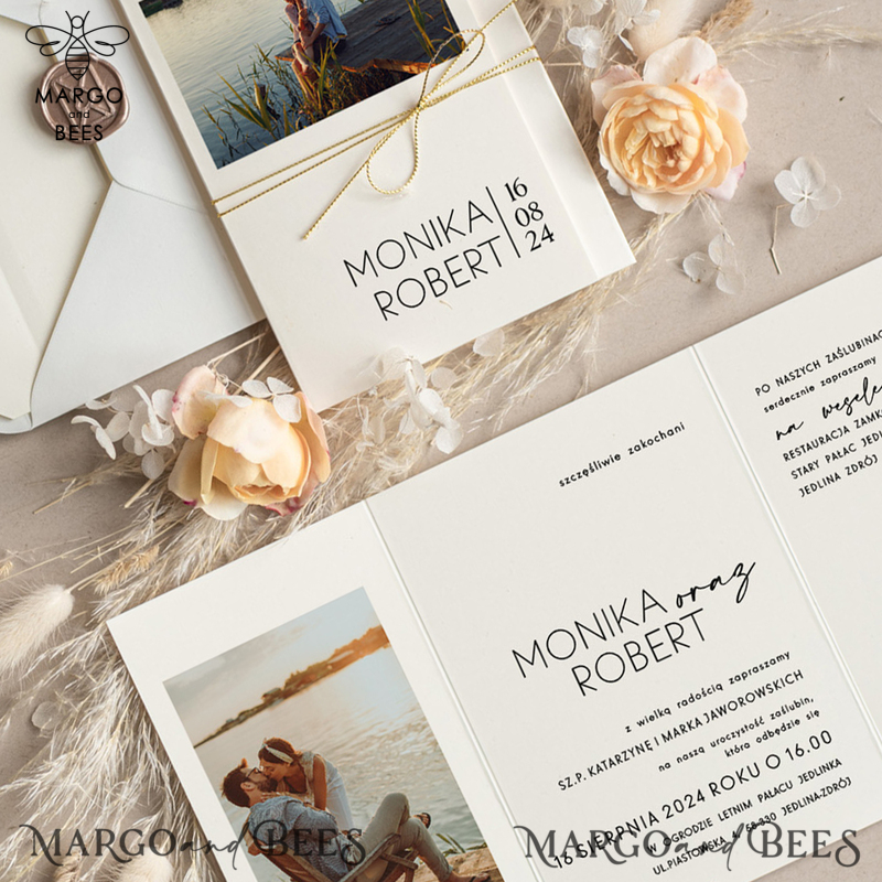 Modern Wedding invitations with photo,  photos on wedding invitations, Luxury wedding invitations , Snapshots Wedding Invitation Suite-3