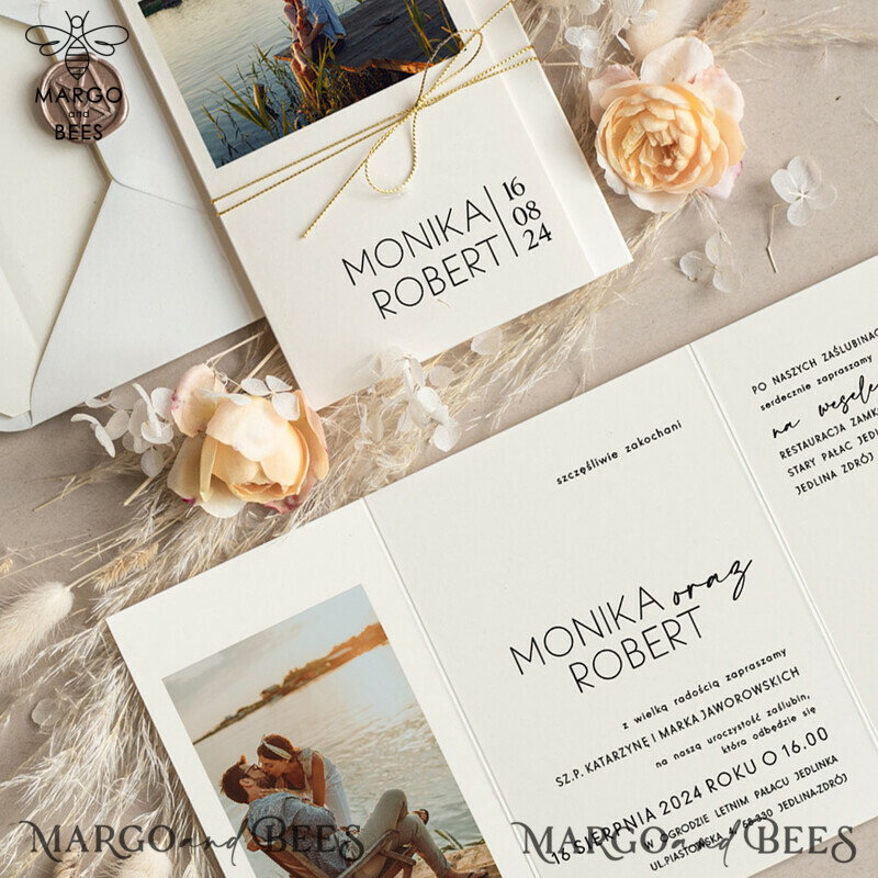Introducing Snapshots Wedding Invitation Suite: Modern Luxury Wedding Invitations with Personalized Photos-3