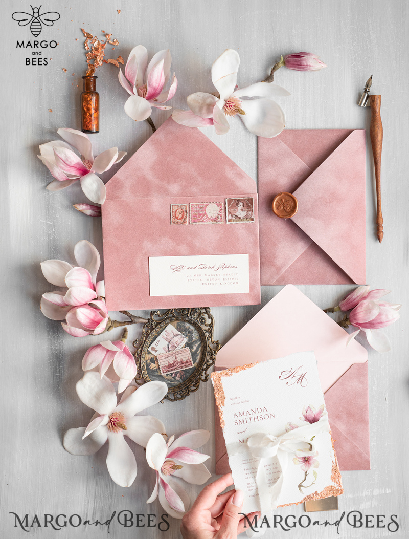 Wedding invitations handmade, Elegant wedding invitation Suite • Romantic Wedding Stationery • Luxury wedding Invites-3