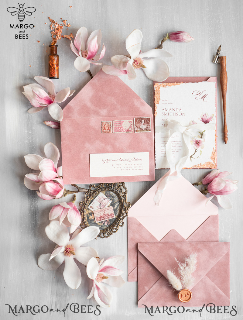 Wedding invitations handmade, Elegant wedding invitation Suite • Romantic Wedding Stationery • Luxury wedding Invites-6