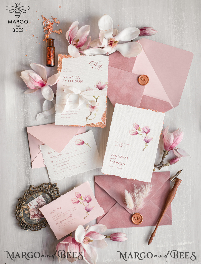 Wedding invitations handmade, Elegant wedding invitation Suite • Romantic Wedding Stationery • Luxury wedding Invites-0