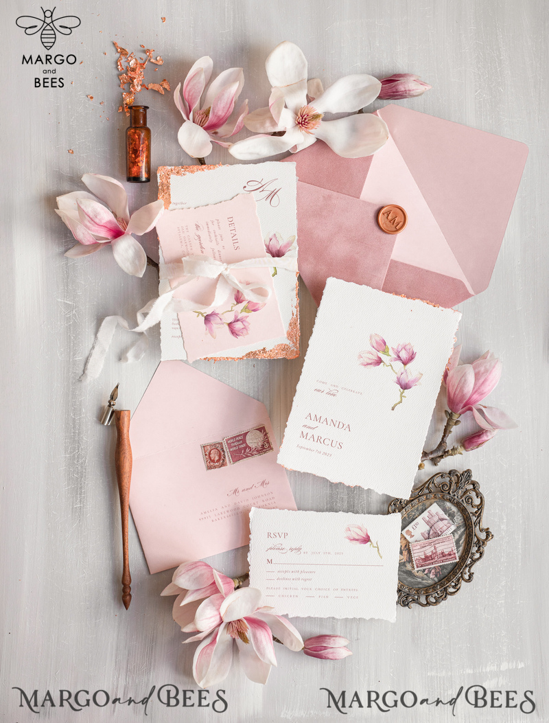 Wedding invitations handmade, Elegant wedding invitation Suite • Romantic Wedding Stationery • Luxury wedding Invites-2