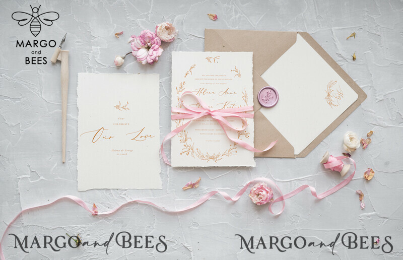 Minimalistic And Modern Wedding Invitations, Elegant And Handmade Wedding Invites, Bespoke Wedding Stationery, Romantic Wedding Cards-2