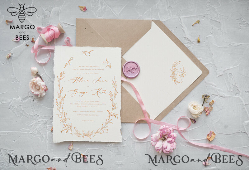 Minimalistic And Modern Wedding Invitations, Elegant And Handmade Wedding Invites, Bespoke Wedding Stationery, Romantic Wedding Cards-5