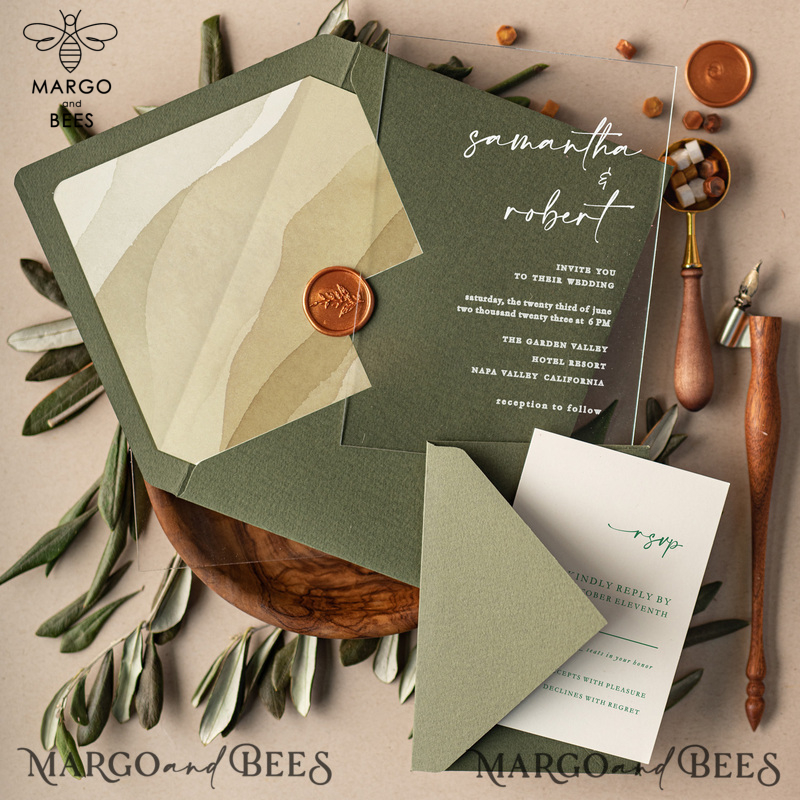 Wedding invitations custom, Elegant wedding invitations • Romantic Wedding Invitation Suite • Handmade wedding Stationery-0