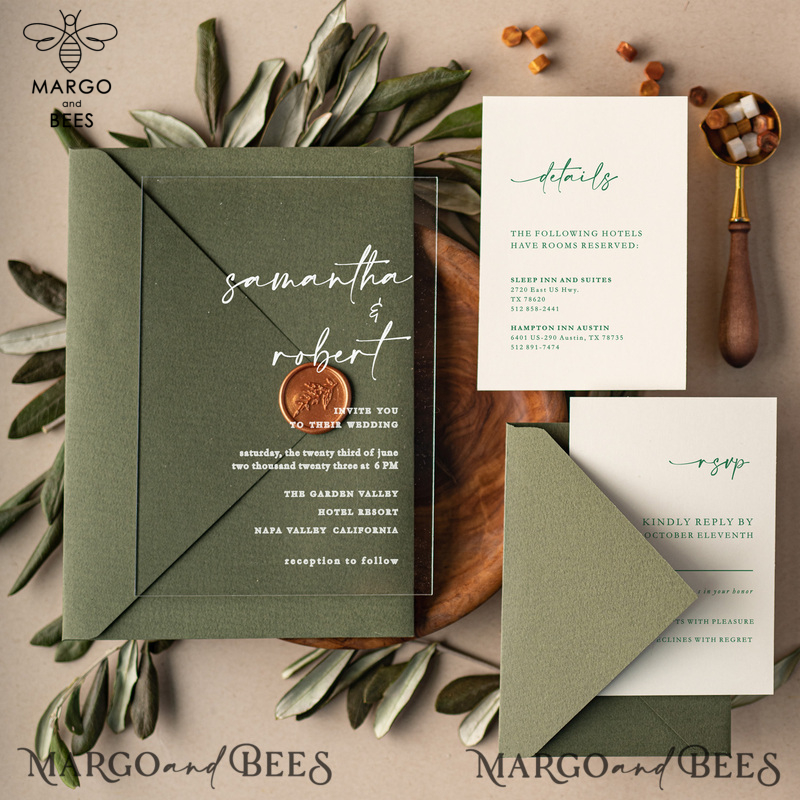 Wedding invitations custom, Elegant wedding invitations • Romantic Wedding Invitation Suite • Handmade wedding Stationery-2