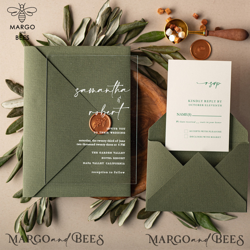 Wedding invitations custom, Elegant wedding invitations • Romantic Wedding Invitation Suite • Handmade wedding Stationery-3