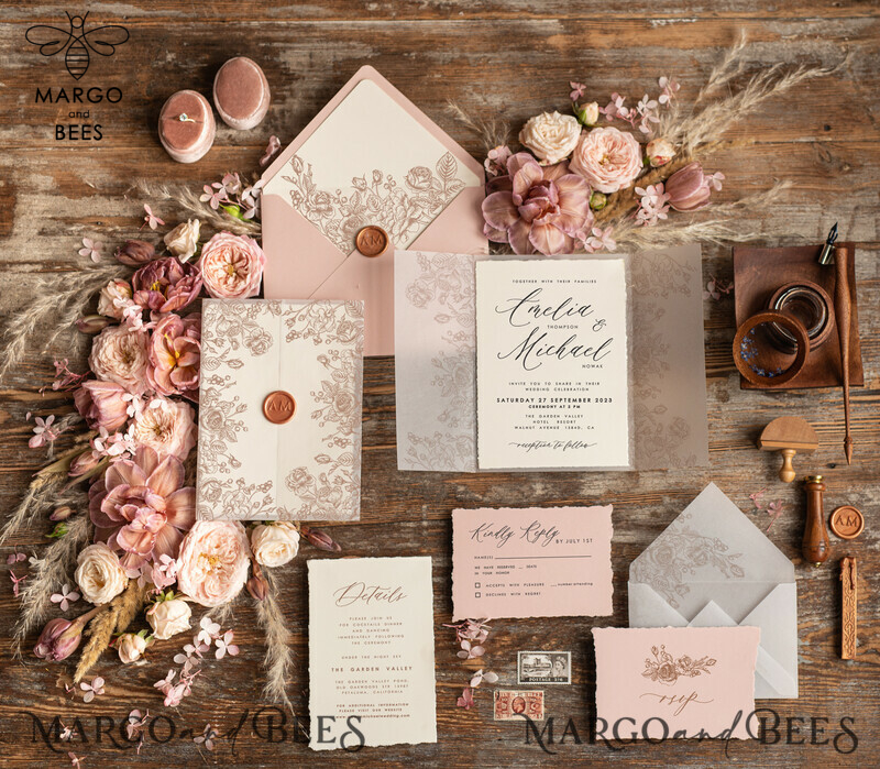 Chic and Simple: The Perfect Handmade Wedding Invitation Suite-1