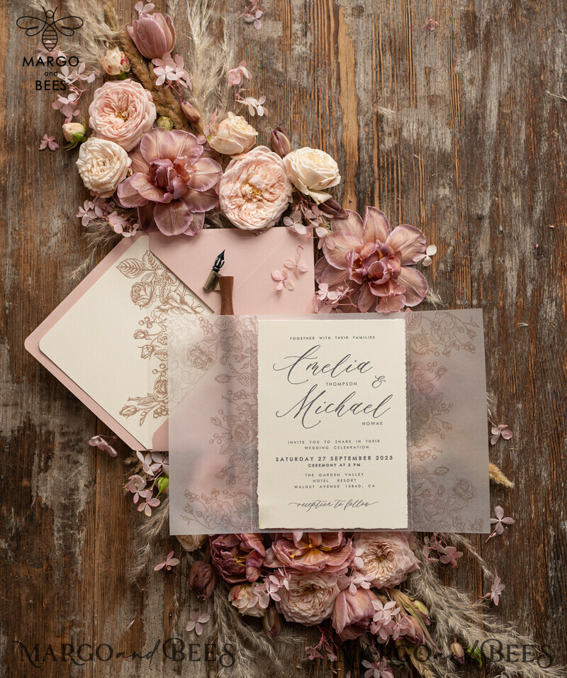 Chic and Simple: The Perfect Handmade Wedding Invitation Suite-10