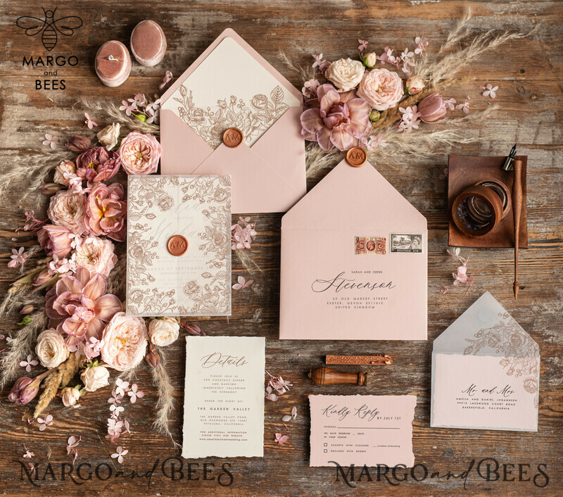Chic and Simple: The Perfect Handmade Wedding Invitation Suite-2